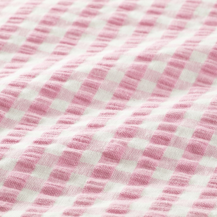 先染め綿サッカー織敷パッド シングル 2色組