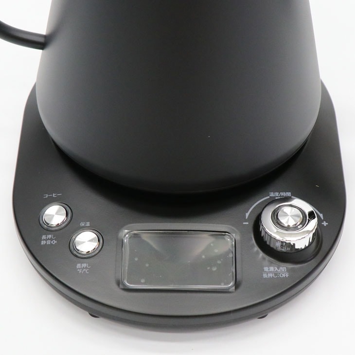新品　温度調節機能付きグースネックケトル　ブラック ヒロ・コーポレーション Modere 温度調節機能付きグースネック