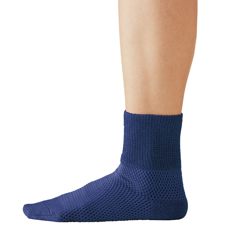 綿混しめつけませんメッシュ靴下 紳士用 4色8足組