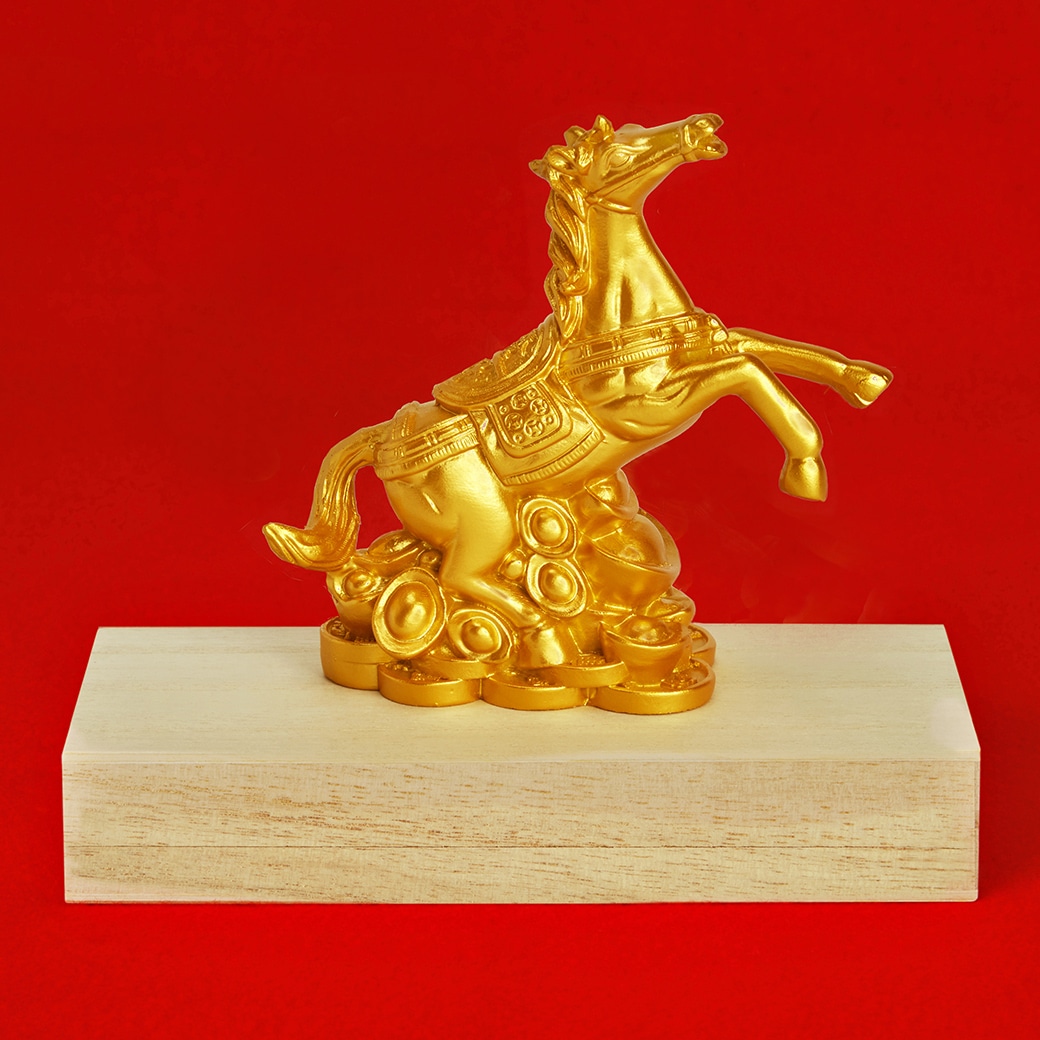 金運黄金縁起物「馬」桐箱付き｜ファミリー・ライフ公式通販