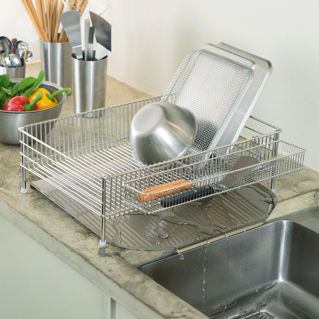 ラバーゼ 水切りかご大 縦置きタイプ 3点セット DLM-8585｜ファミリー