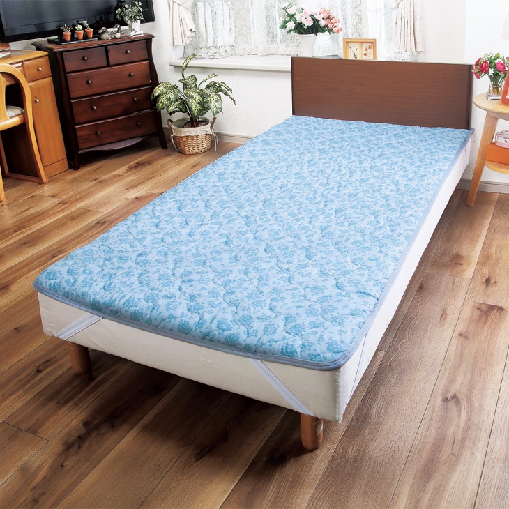 中綿入りふっくら防水敷パッド シングル