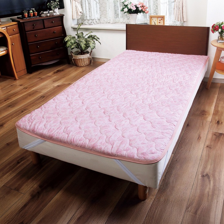 中綿入りふっくら防水敷パッド シングル