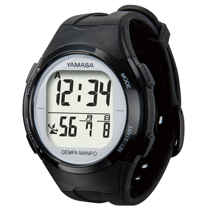 時刻合わせ不要の電波ウォッチ万歩計