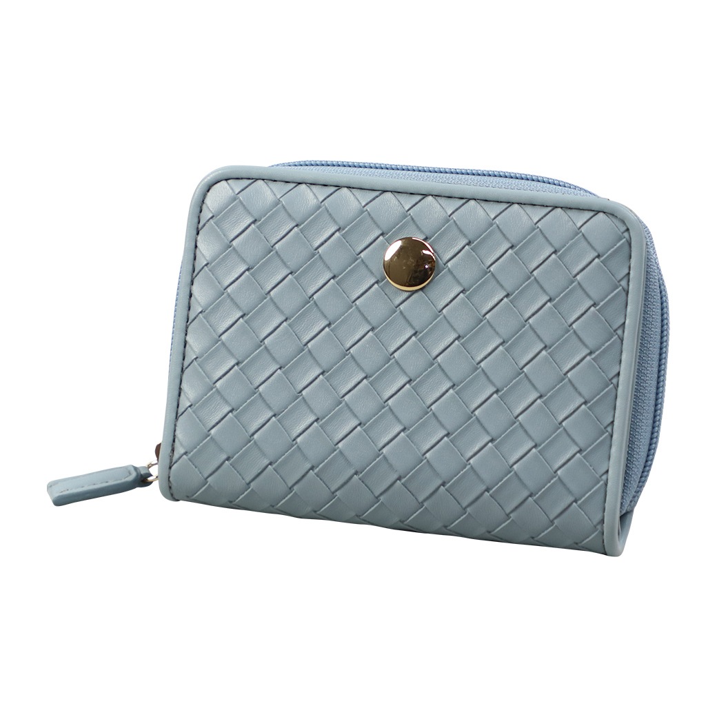 メッシュ型押しコインが分けられる二つ折り財布