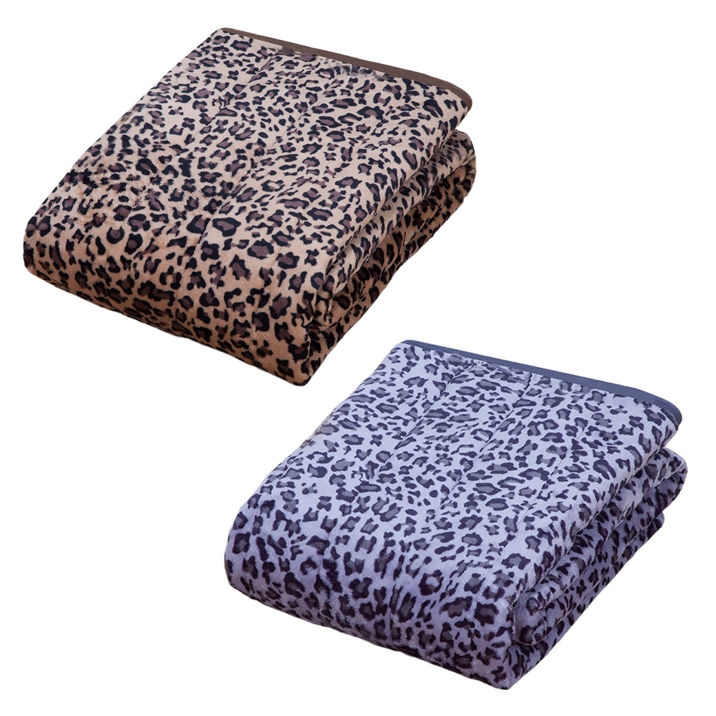 ヒョウ柄フランネル敷パッド 2色組｜ファミリー・ライフ公式通販