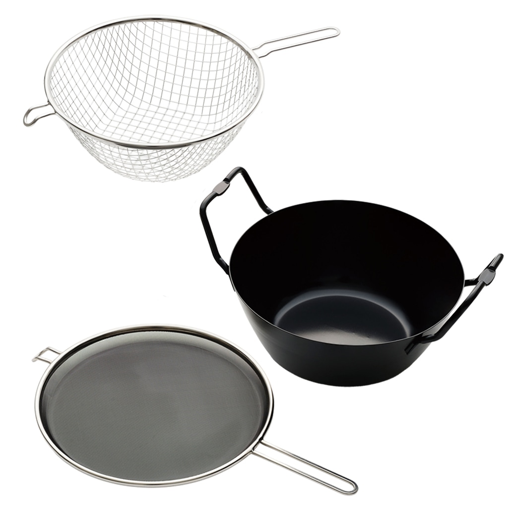 ラバーゼ 鉄揚げ鍋セット 22cm LB-098｜ファミリー・ライフ公式通販