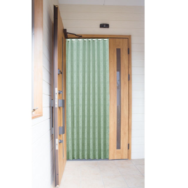 日本製 ワイド幅パタパタアコーディオンカーテン 突っ張り棒無し 200cm丈