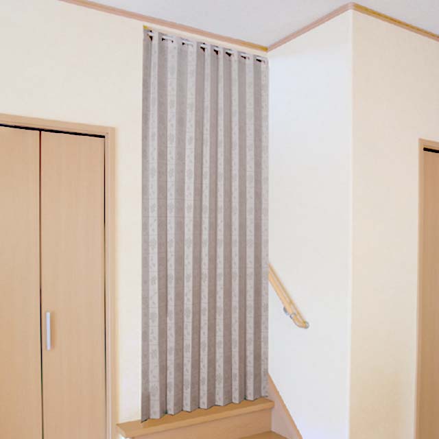 日本製 ワイド幅パタパタアコーディオンカーテン 突っ張り棒無し 200cm丈