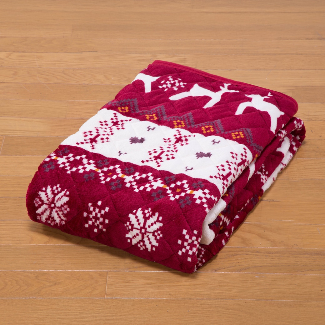 ノルディック柄フランネル敷パッド 2色組