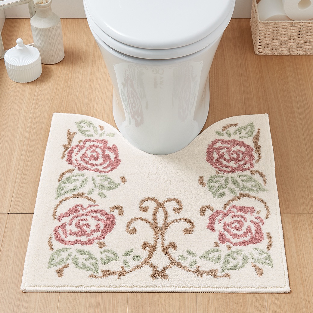 トイレマットシリーズ「ローズガーデン」レギュラーマット 60×60cm