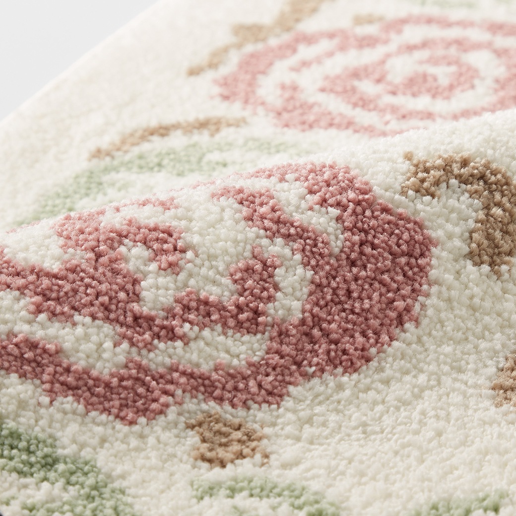 トイレマットシリーズ「ローズガーデン」レギュラーマット 60×60cm