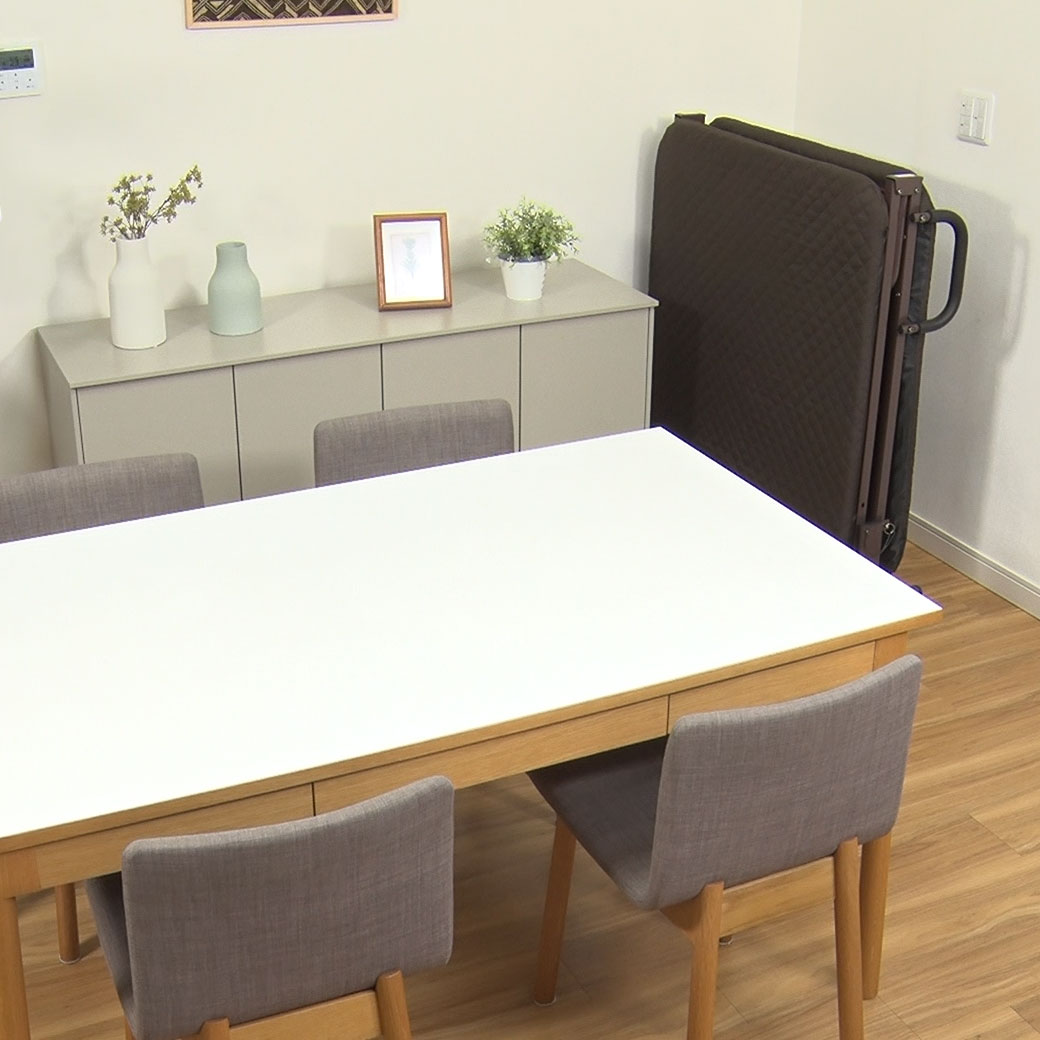 収納式リクライニングベッドDX シングル フランネルブランケット 高反発まくら付き