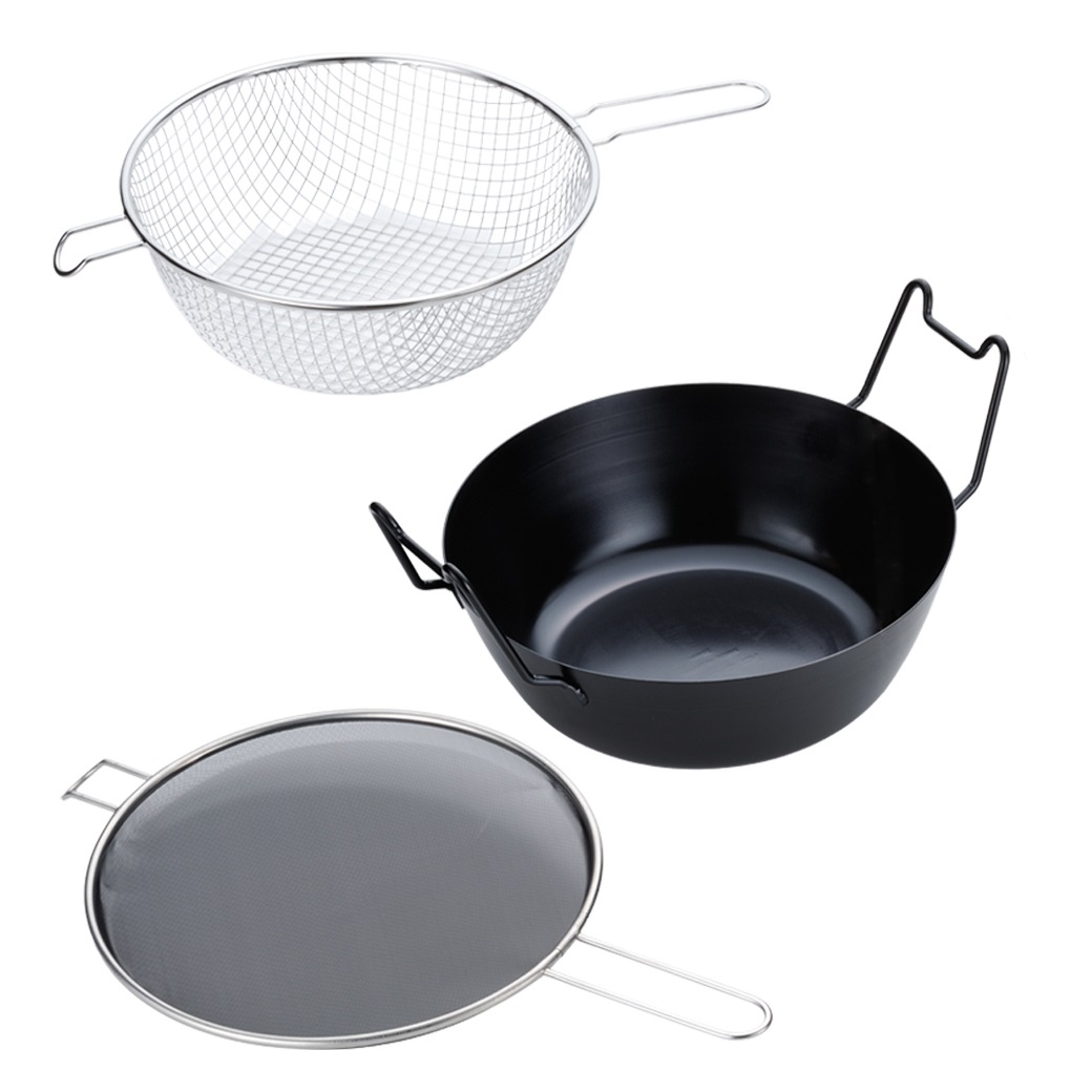 ラバーゼ 鉄揚げ鍋セット 28cm LB-099｜ファミリー・ライフ公式通販