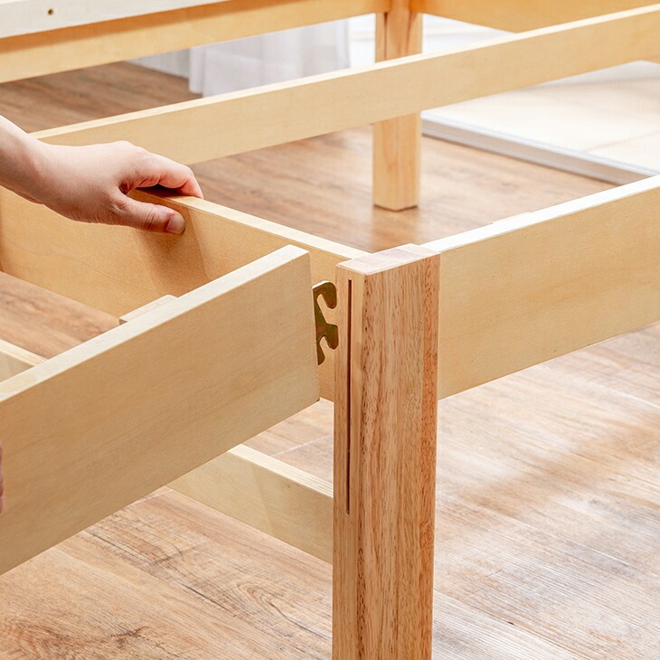 頑丈すのこ構造！天然木調ライフスタイルペット シングル（フレームのみ） 頑丈すのこ構造！天然木調ライフスタイルペット シングル（フレーム