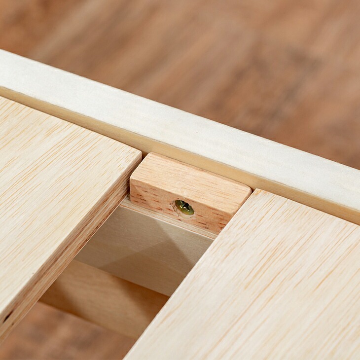 組立簡単な天然木すのこベッド シングル