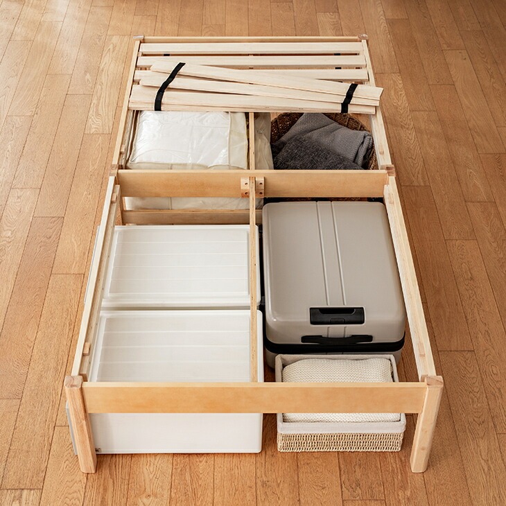 組立簡単な天然木すのこベッド シングル｜ファミリー・ライフ公式通販