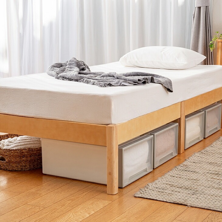 ☆購入済天然木 シンプル すのこベッド すのこベッド シングル 天然木 スノコベッド ベッドフレーム