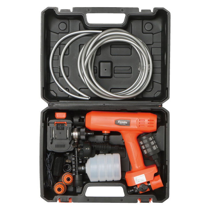 ファミラ 充電式コードレスハンディ高圧洗浄機DX 14点セット