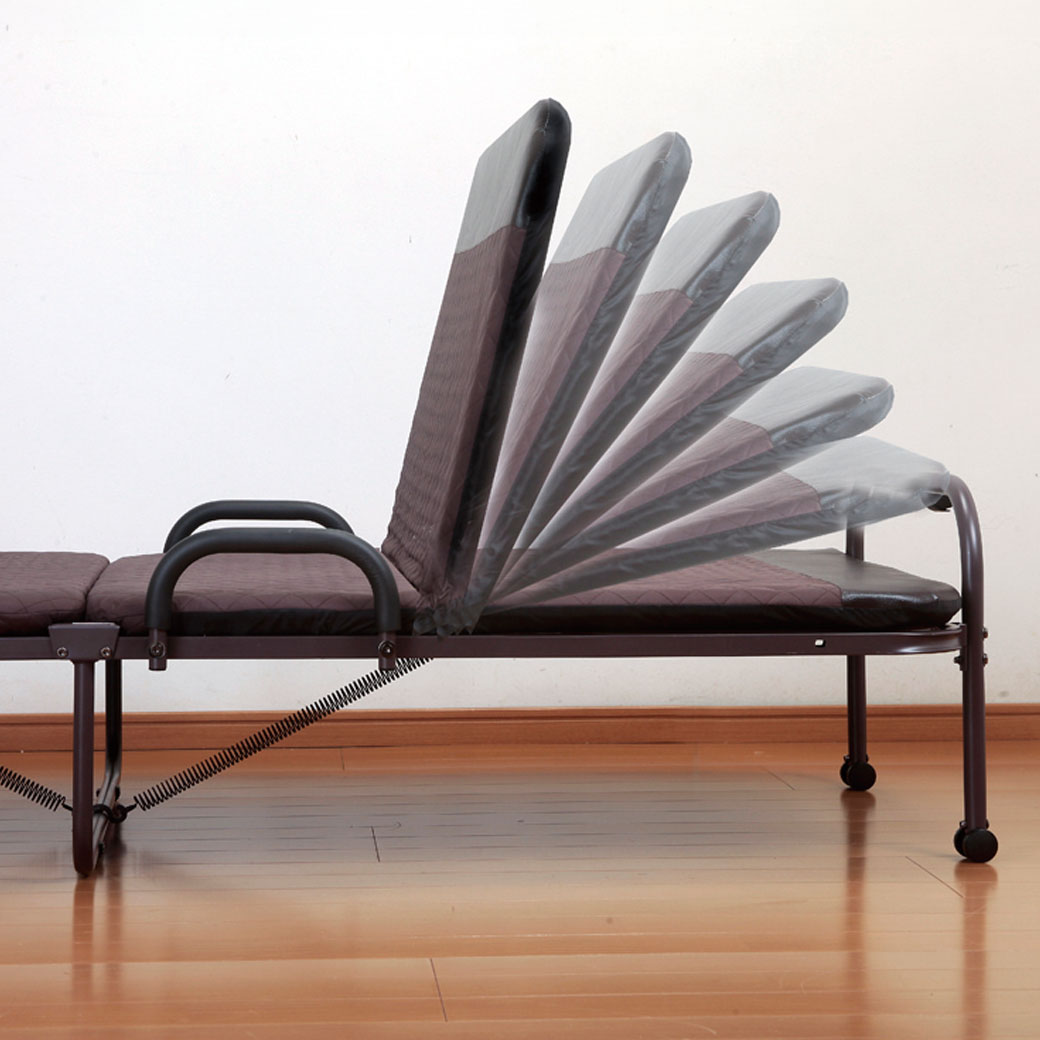 収納式リクライニングベッドDX セミダブル フランネルブランケット 高反発まくら付き