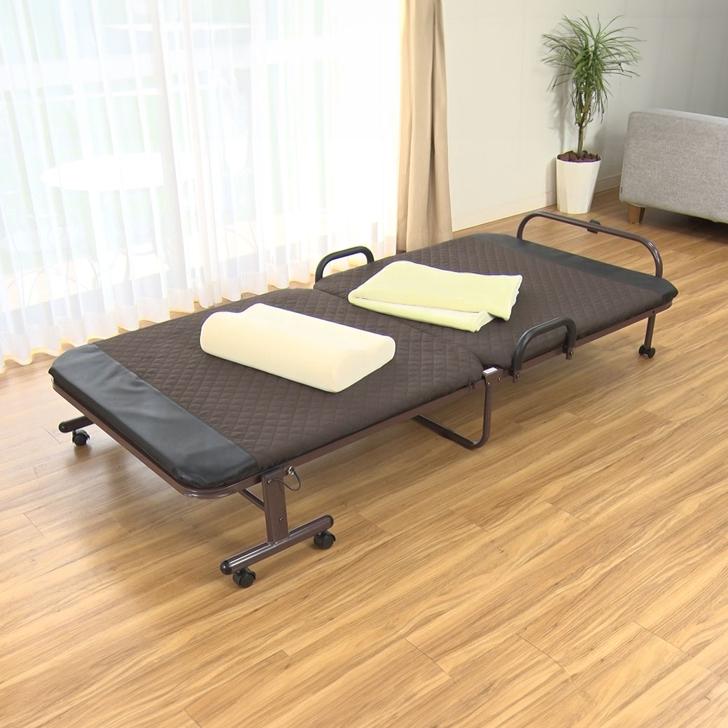 収納式リクライニングベッドDX セミダブル フランネルブランケット 高