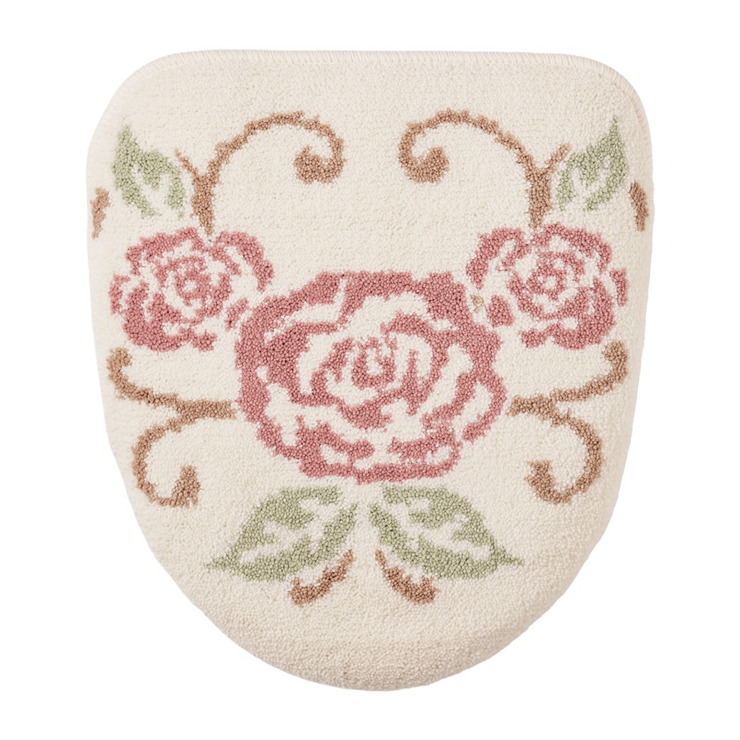 トイレマットシリーズ「ローズガーデン」 洗浄暖房用フタカバー