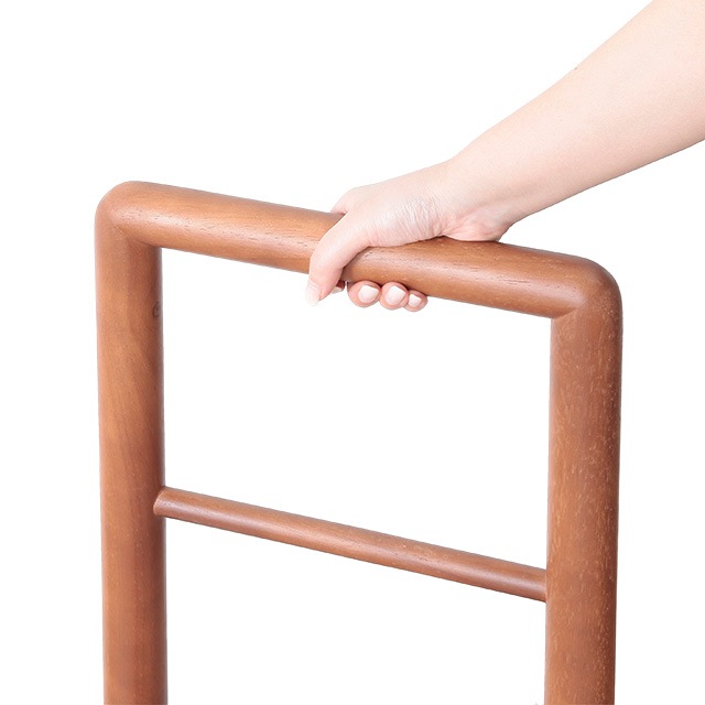 木製手すり付き玄関踏み台 片手タイプ100cm幅｜ファミリー・ライフ公式通販