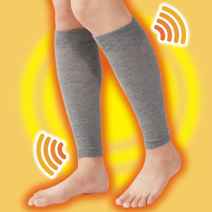 日本製 遠赤シルク混サポーター 2足4枚組 ふくらはぎ用