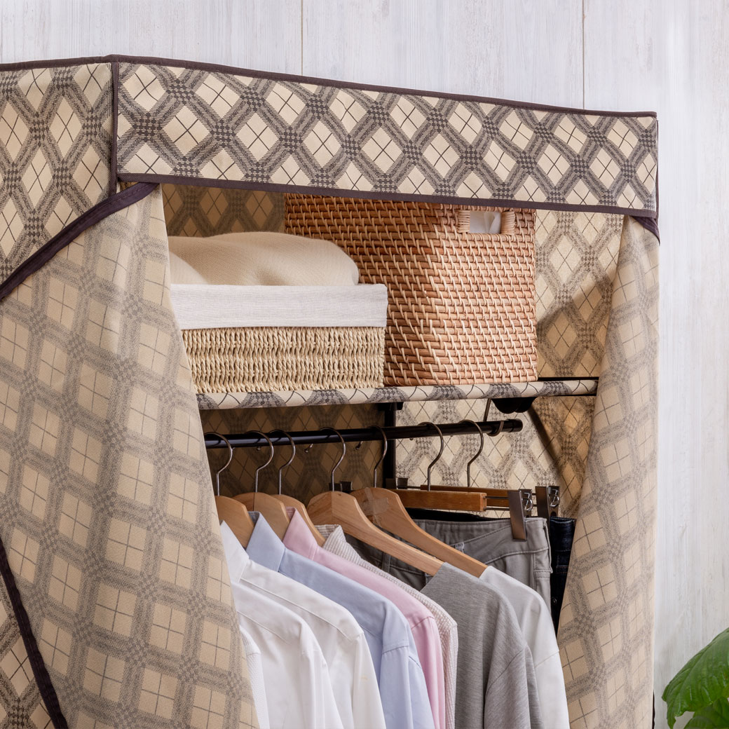 棚付きクローゼットハンガー 90cm幅