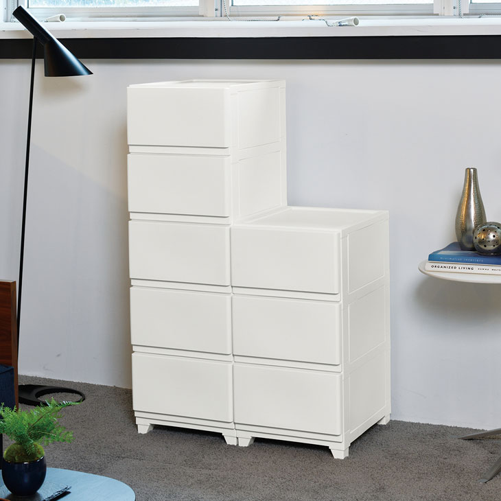 スリムチェスト 5段 側面化粧仕上げ