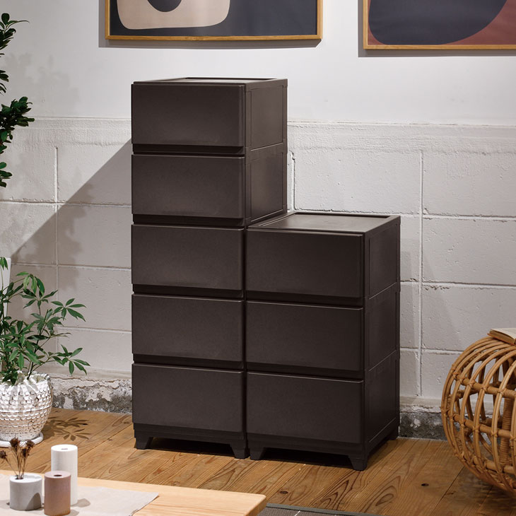 スリムチェスト 5段 側面化粧仕上げ