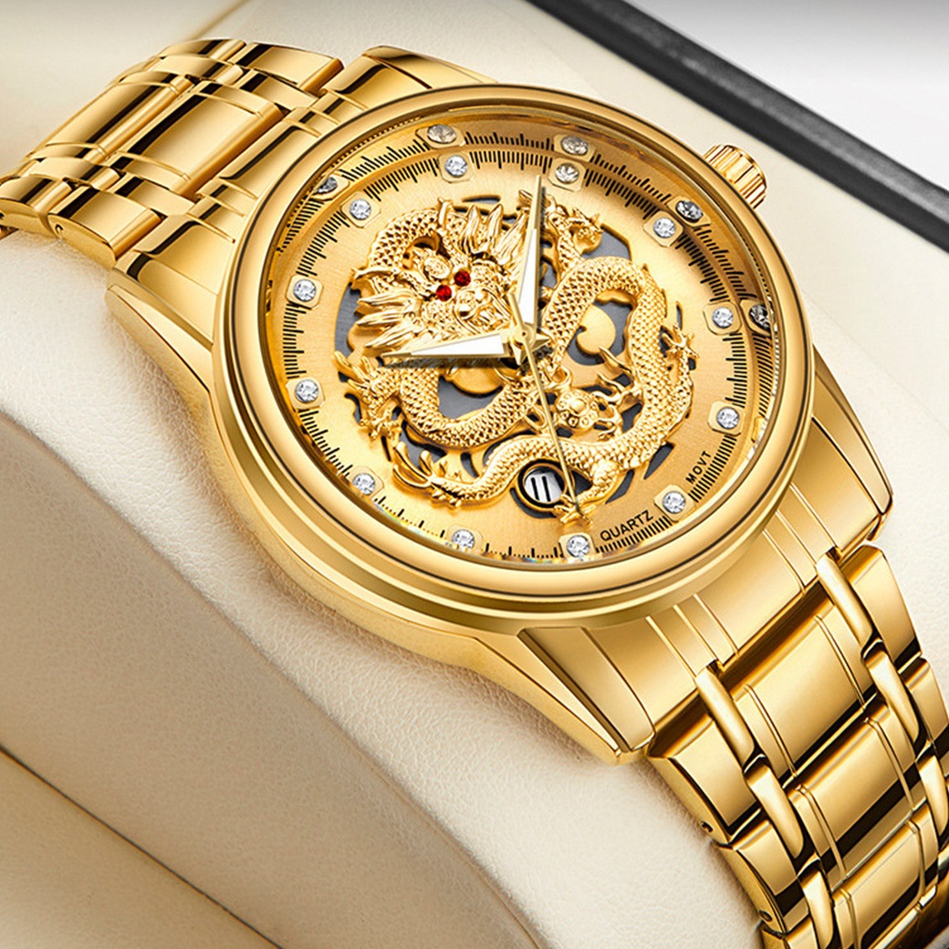 黄金龍腕時計（龍神ブレスレット付き）