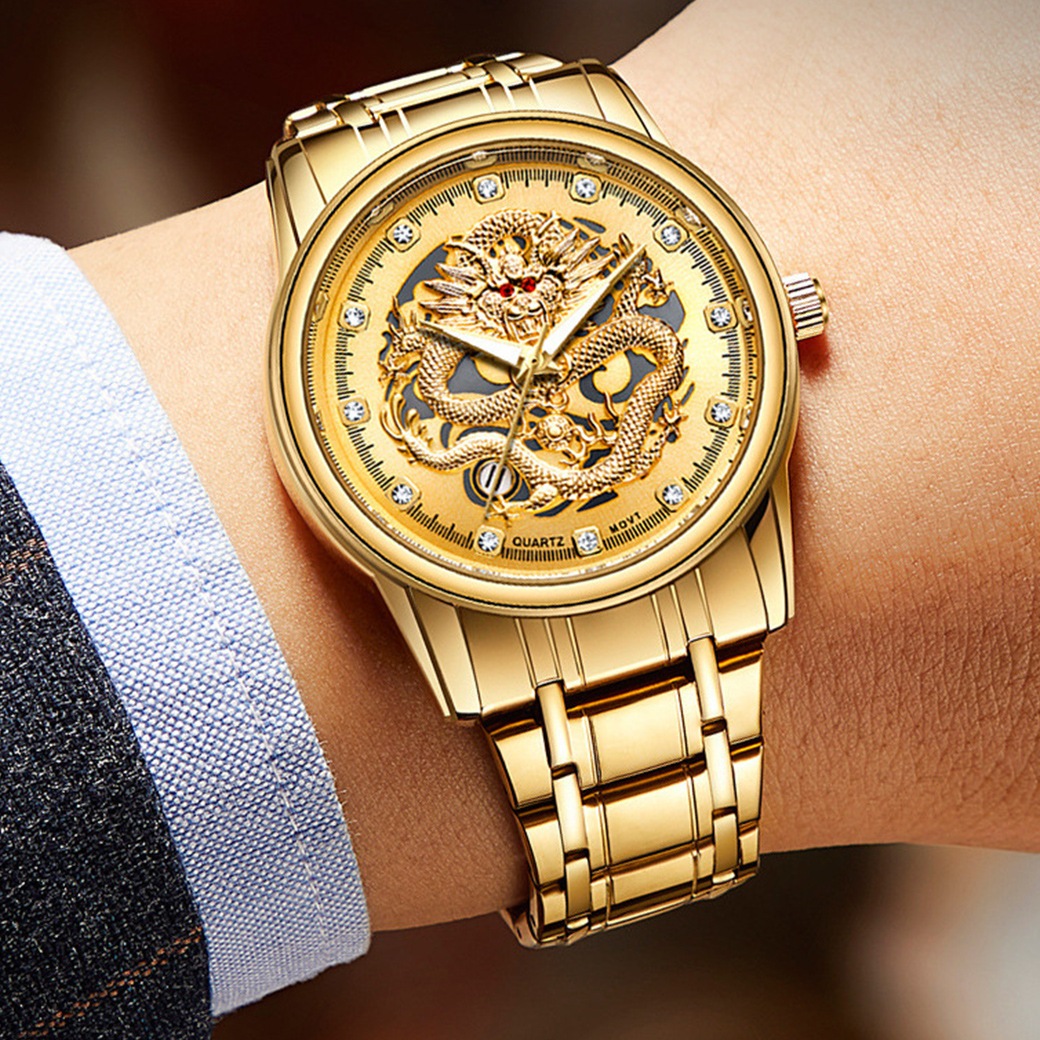 黄金龍腕時計（龍神ブレスレット付き）