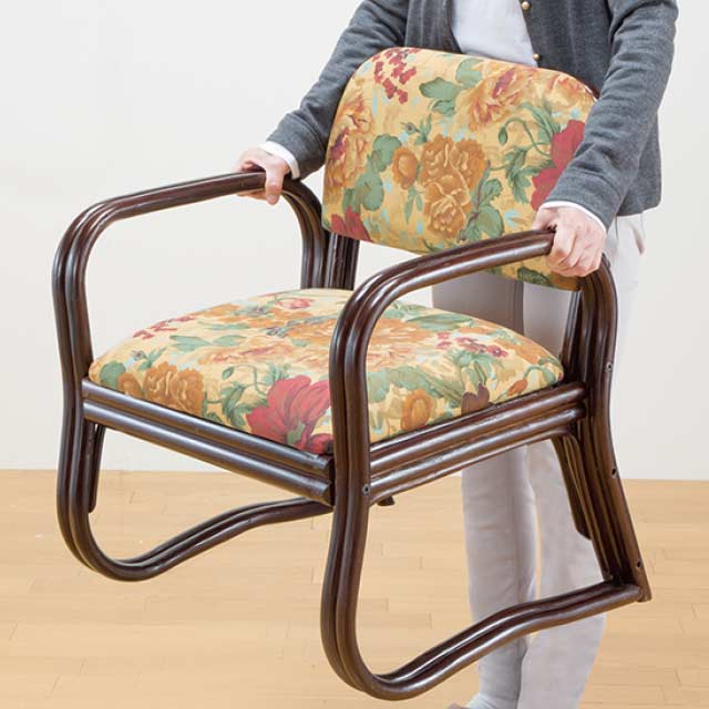 NEW 天然籐 思いやり座椅子 ハイタイプ