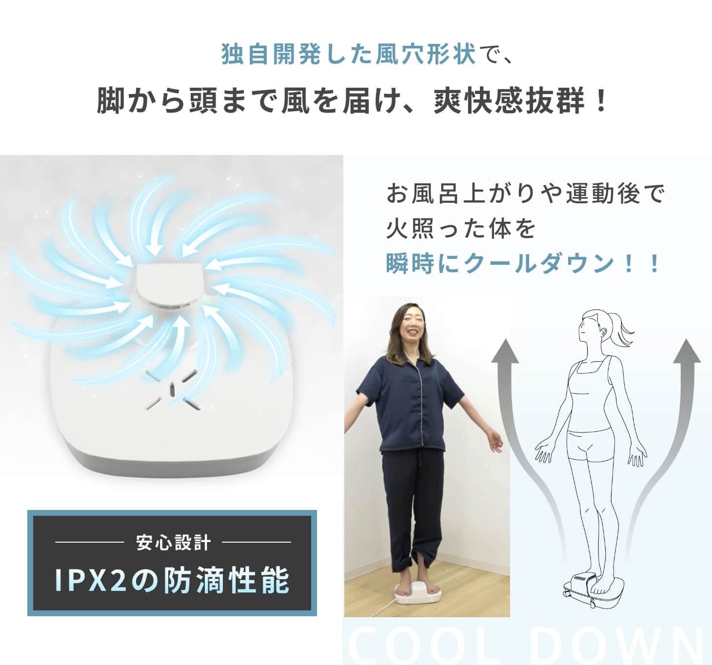 AiMY エイミー ボディファン 全身 クールダウン お風呂上り 爽快