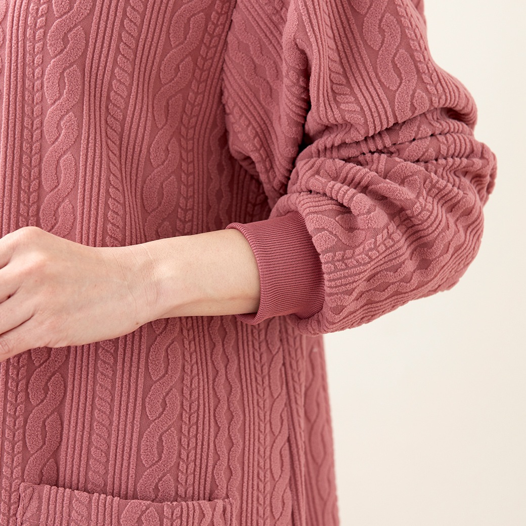 フリースケーブル柄 かっぽう 2色組 同サイズ