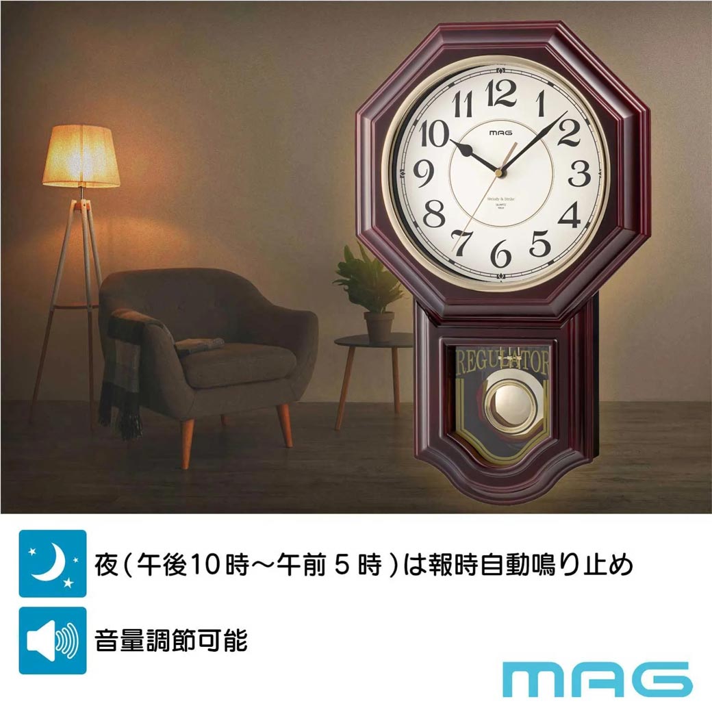 アンティーク調時報振り子時計 W828BRZ