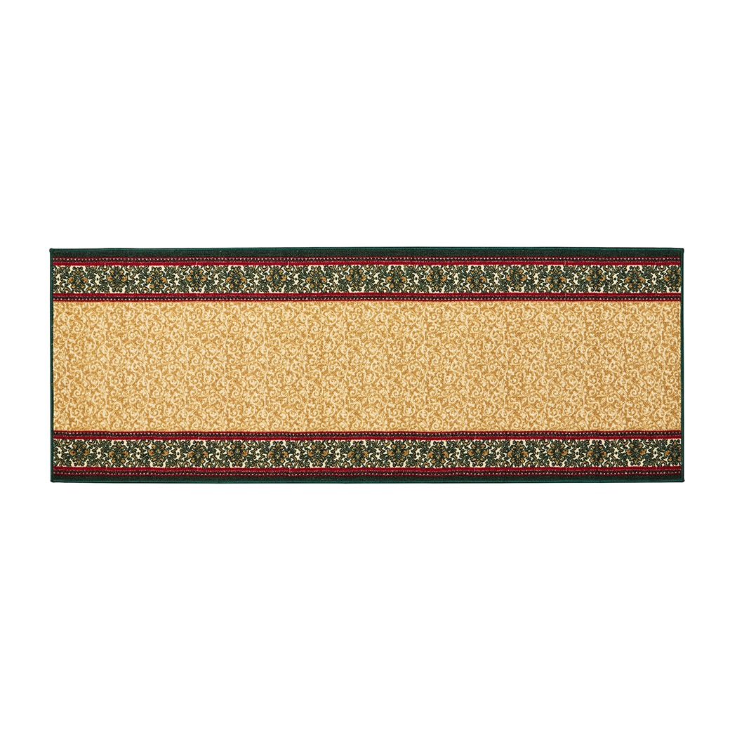 【新品※ショップ出品】オリエンタル柄廊下敷（ナタリア）80×180cm 廊下敷きマット 洗える 滑り止め エレガント 王朝柄 キッチンマット