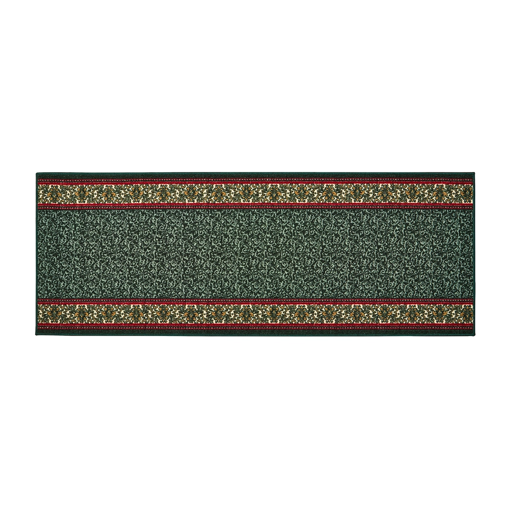 【新品※ショップ出品】オリエンタル柄廊下敷（ナタリア）80×180cm 廊下敷きマット 洗える 滑り止め エレガント 王朝柄 キッチンマット