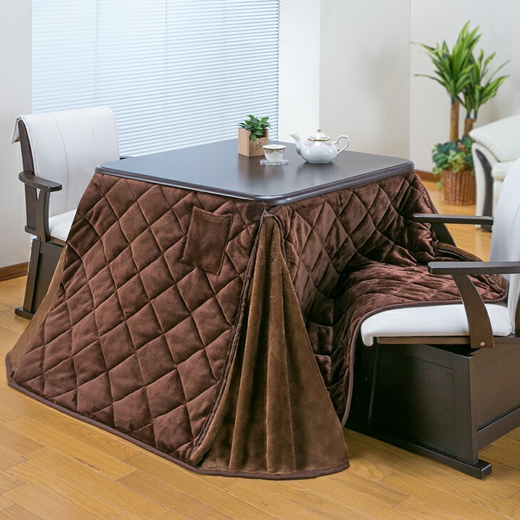 ダイニングこたつシリーズ フルセット テーブル+布団+チェア 幅80cmタイプ