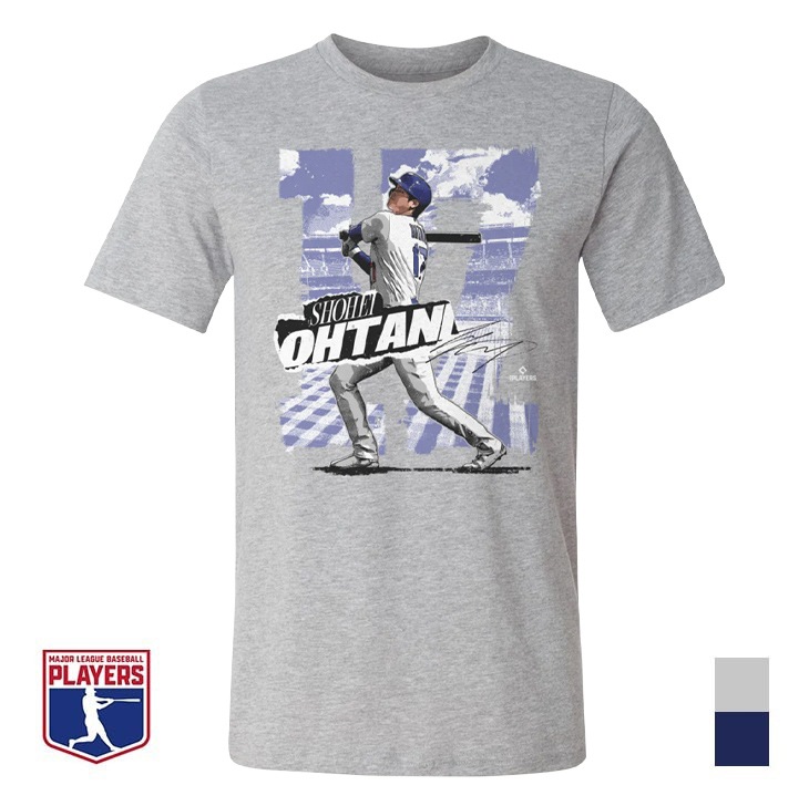 ファミラ 大谷翔平Tシャツ MLBPA公式ライセンス 大谷翔平 グラフィックTシャツ スタジアム柄