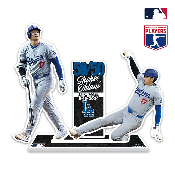 MLB公式ライセンス 大谷翔平 ドジャース フォトスタンド 50/50達成記念モデル