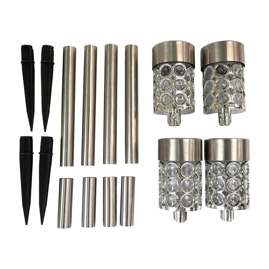 幾何学模様ガーデンソーラーライト4本組 Ho-40068｜ファミリー・ライフ