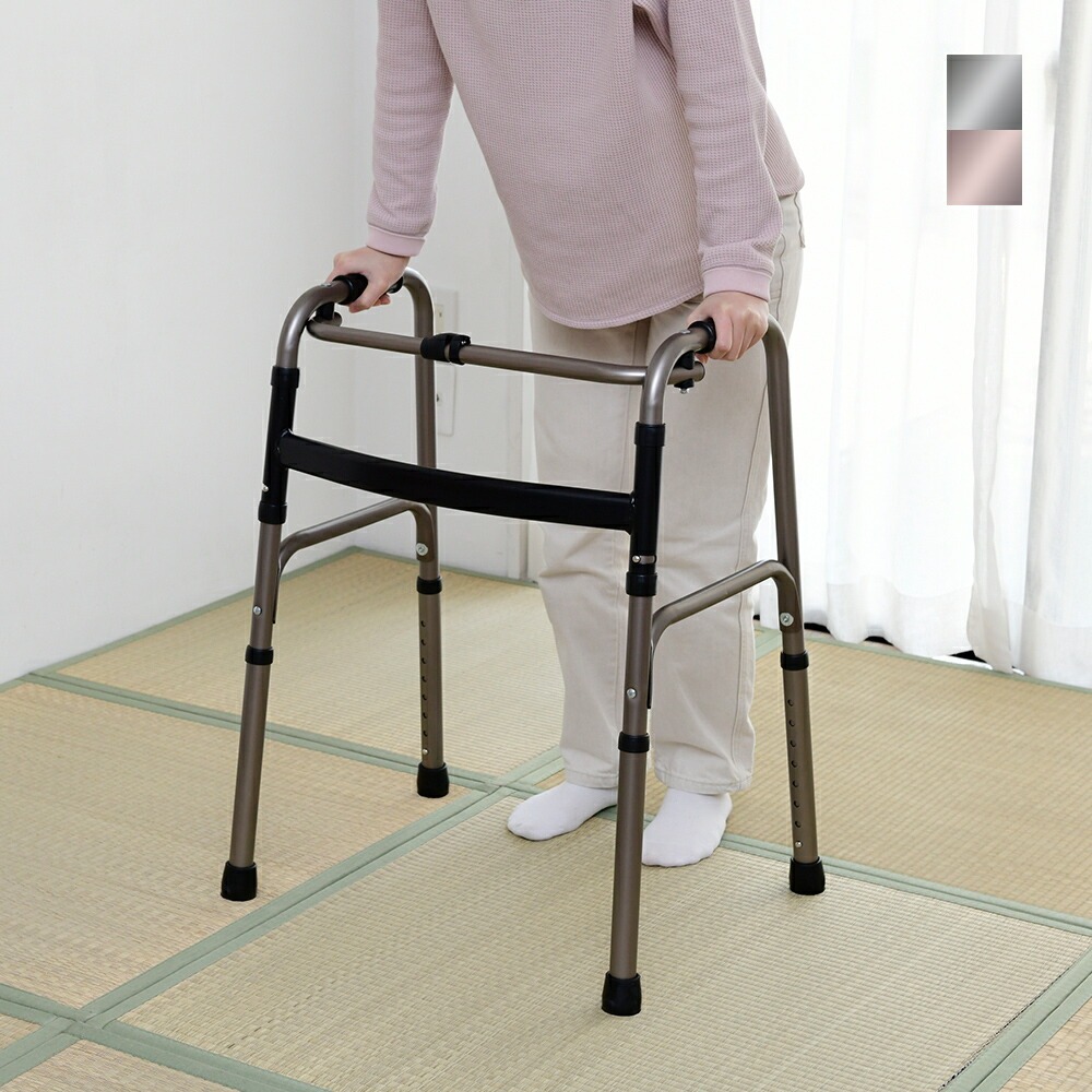 PIPIBEAR軽量折りたたみ歩行器 フットレスト付き　3WAY PIPIBEAR軽量折りたたみ歩行器 フットレスト付き 3WAY