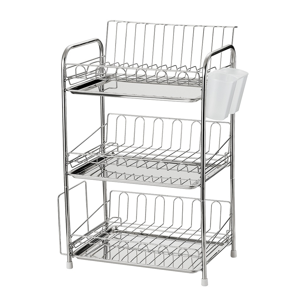 ステンレス製3段式水切りバスケット スリム HC-639