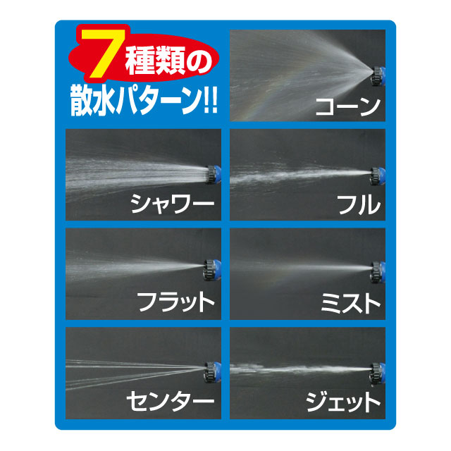 約3倍に伸びる伸縮ホース