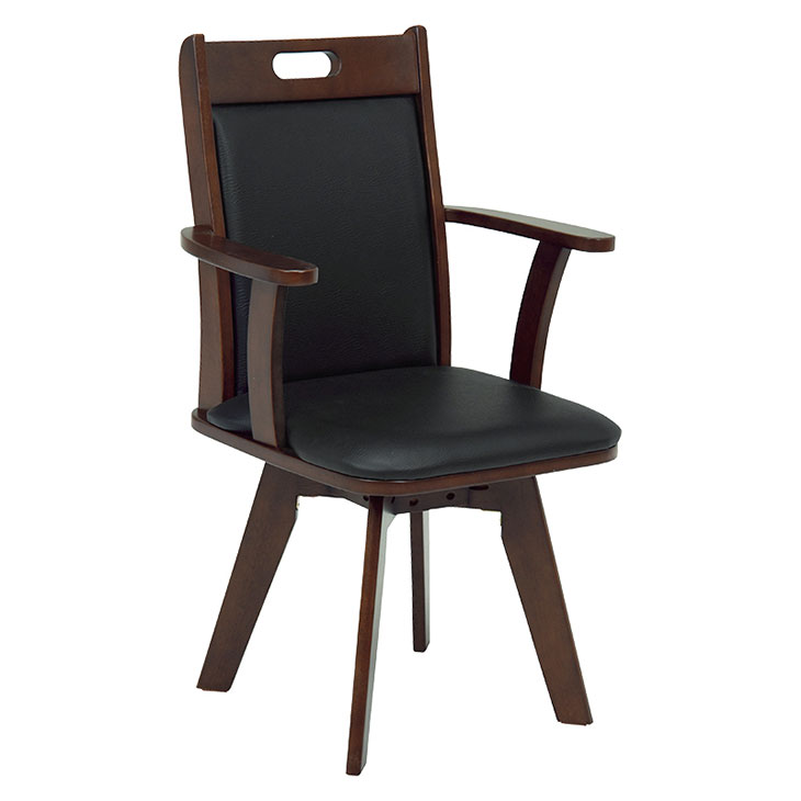 天然木肘付き回転ダイニングチェア｜ファミリー・ライフ公式通販