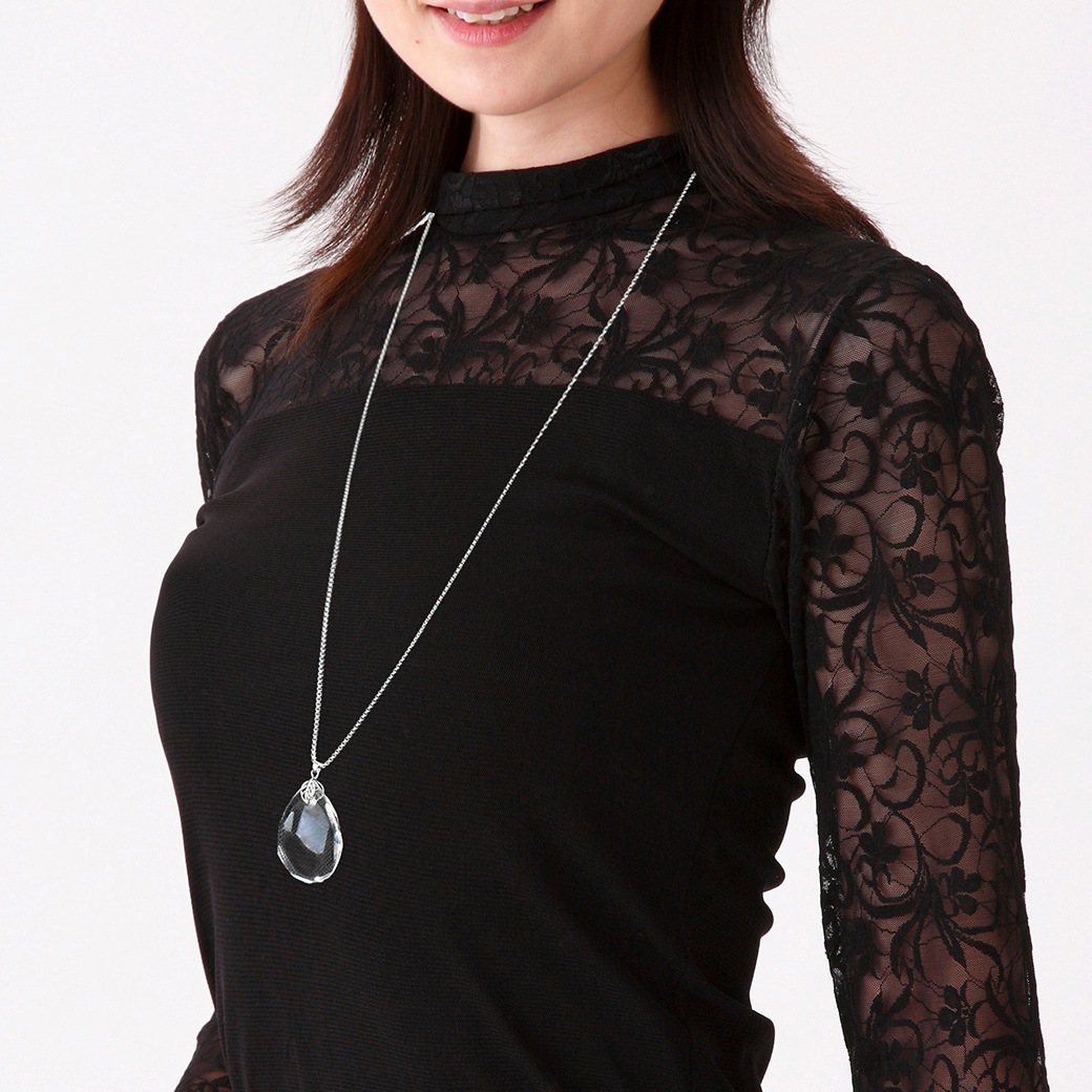 ジュエリーカットルーペペンダントネックレス