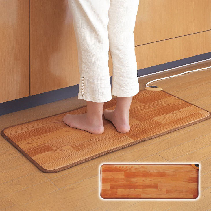 日本製 フローリングタイプホットマット キッチンマット 130×45cm