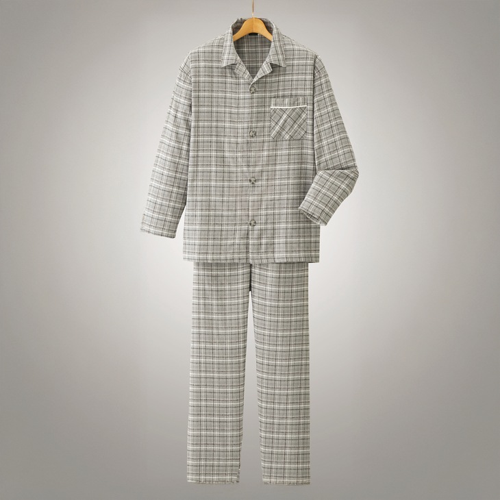 綿100%紳士パジャマ 2色組 同サイズ